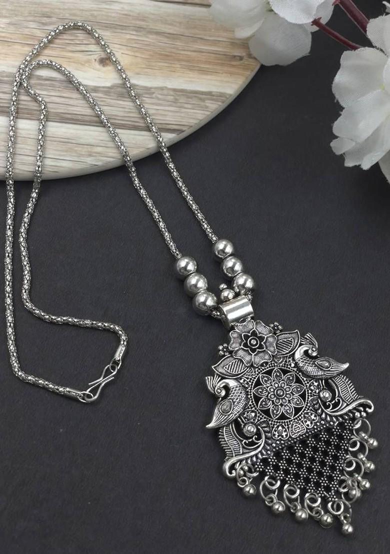Set Of 2 Silver Plated Necklace