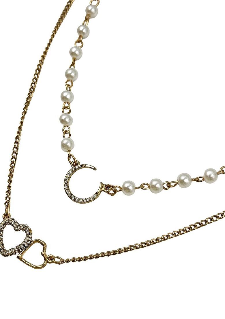 Brass Gold Plated Layered Necklace