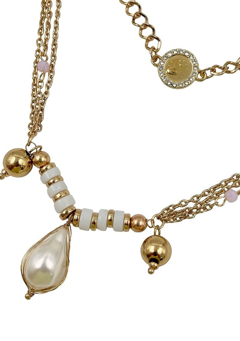 Brass Gold Plated Layered Necklace