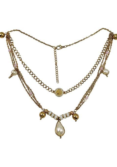 Brass Gold Plated Layered Necklace