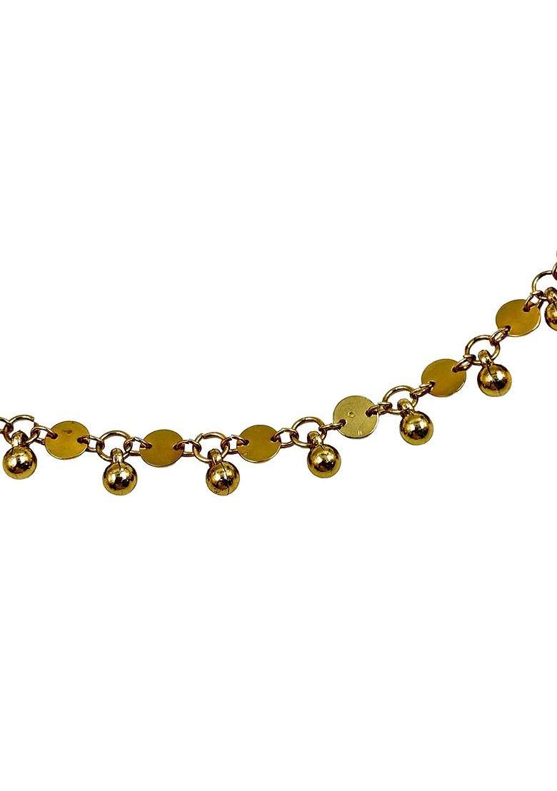 Brass Gold Plated Layered Necklace - Indya