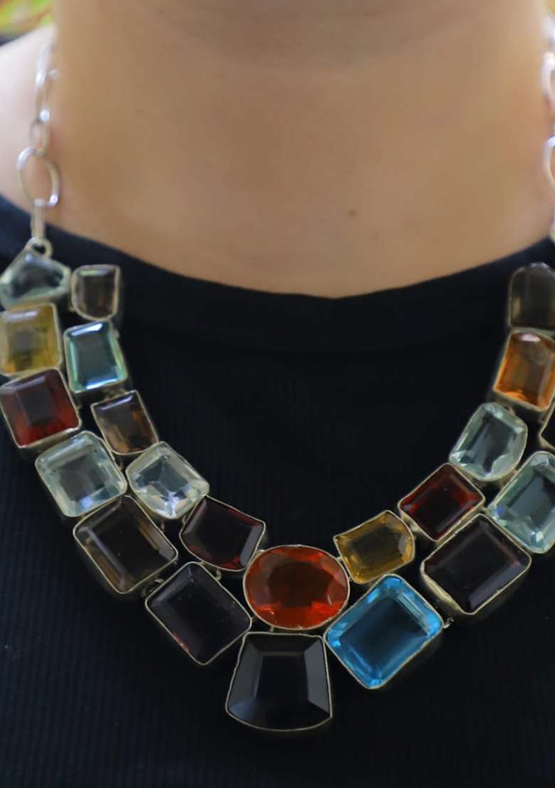 Pink Leather Solid Necklace - Indya
