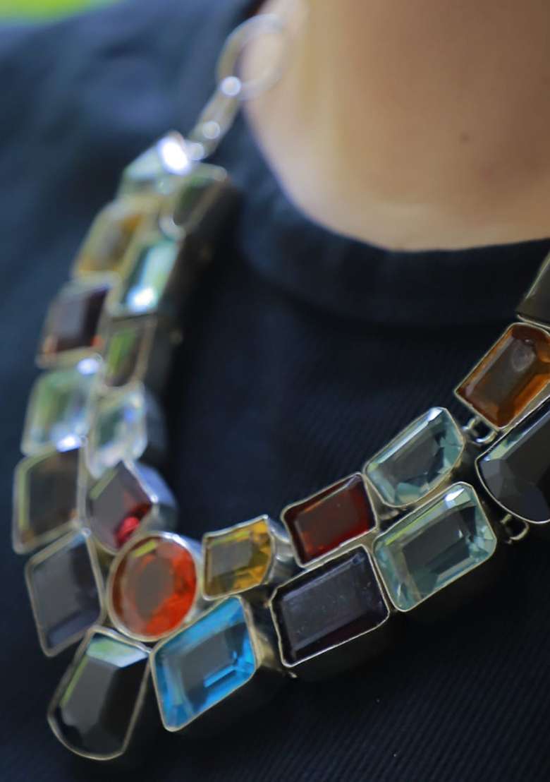 Pink Leather Solid Necklace - Indya