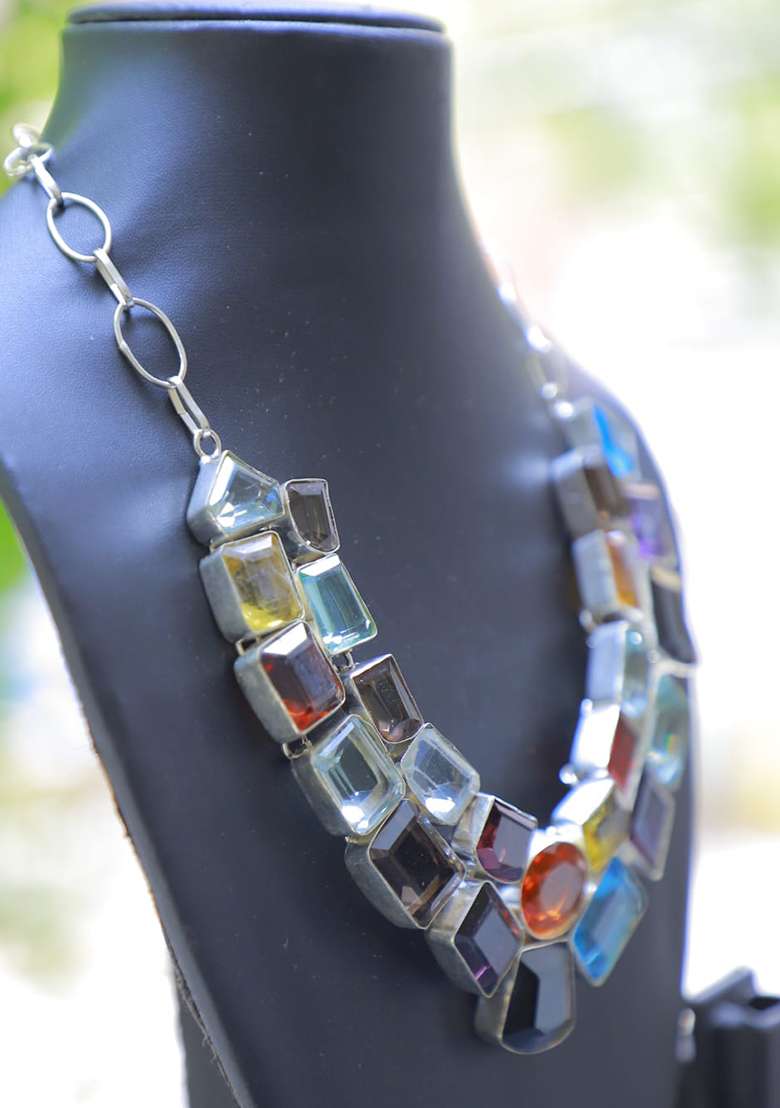 Pink Leather Solid Necklace - Indya