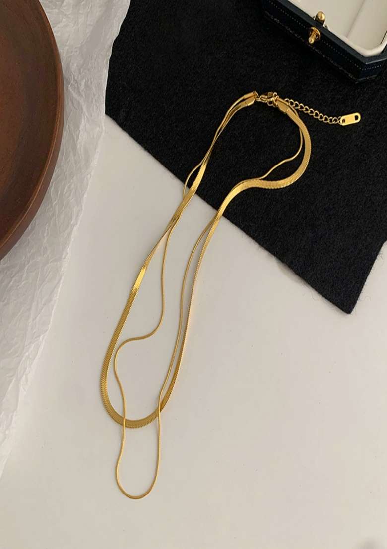 18K Gold Plated Layer Snake Chain - Indya