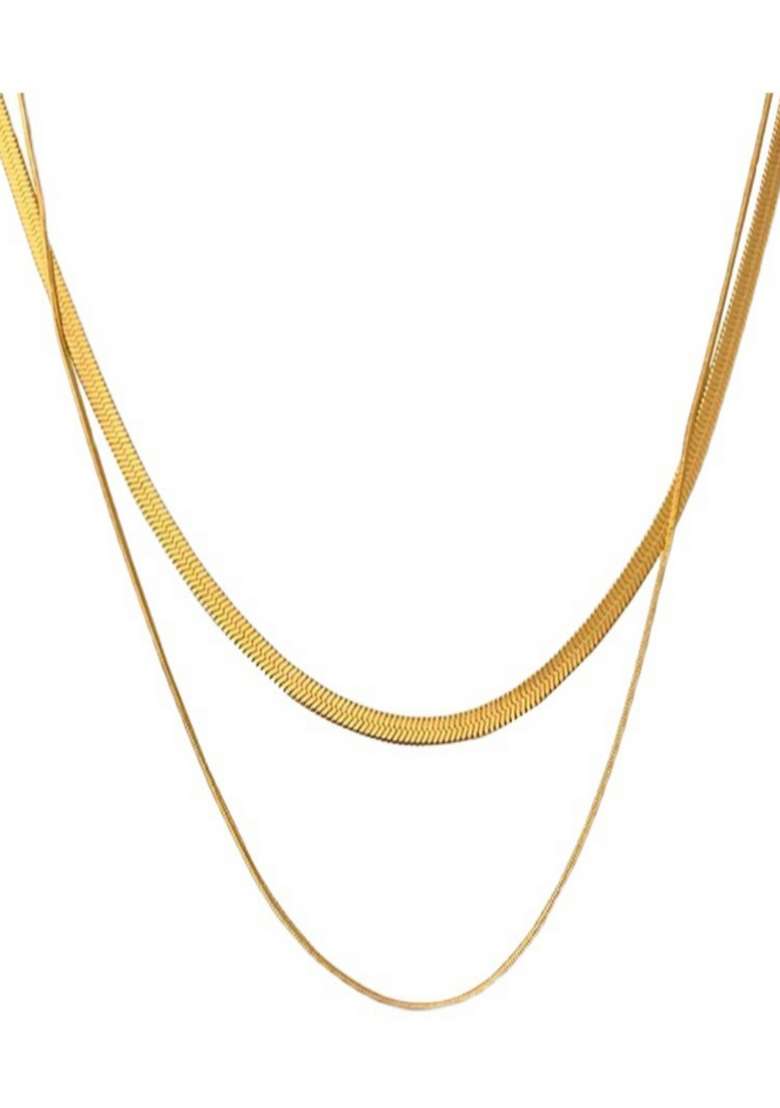 18K Gold Plated Layer Snake Chain - Indya