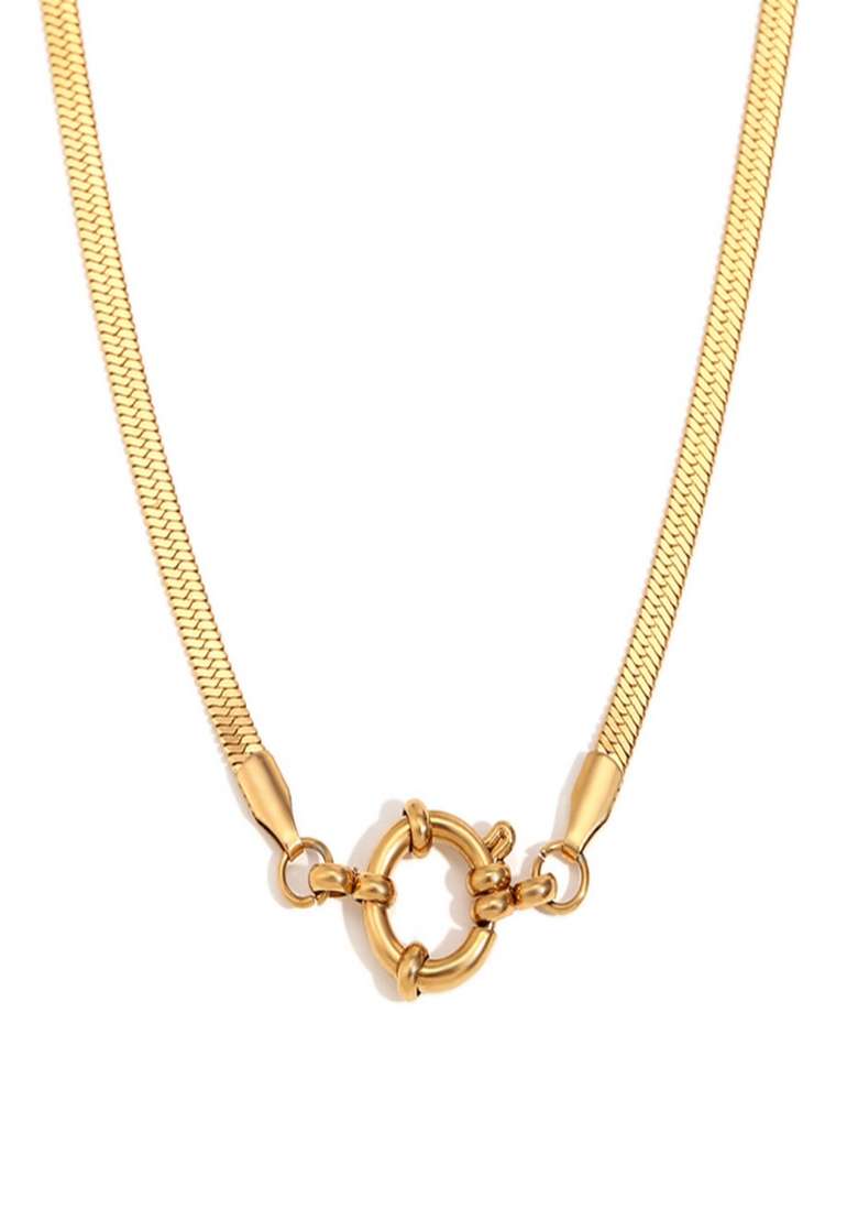 18K Gold Plated Waterproof Antitarnish Chain Link Necklace - Indya