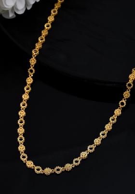 Gold Plated Geometric Shaped Stainless Steel Chain For Women