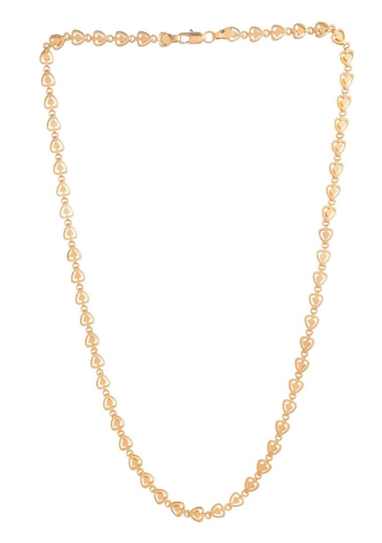 Gold Plated Heart Shaped Stainless Steel Chain For Women