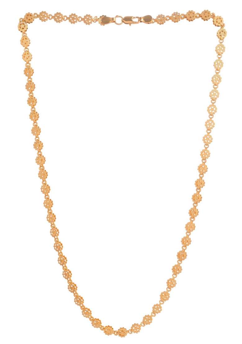 Women Gold Plated Geometric Shaped Stainless Steel Chain - Indya