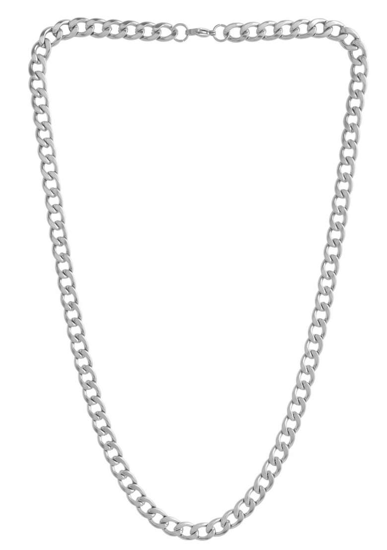 Silver Plated Stainless Steel Classic Linked Chain For Men - Indya