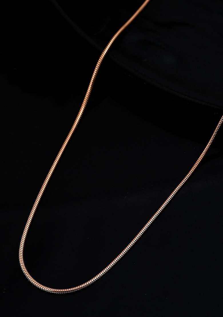 Copper Gold Plated Minimal Chain For Men - Indya