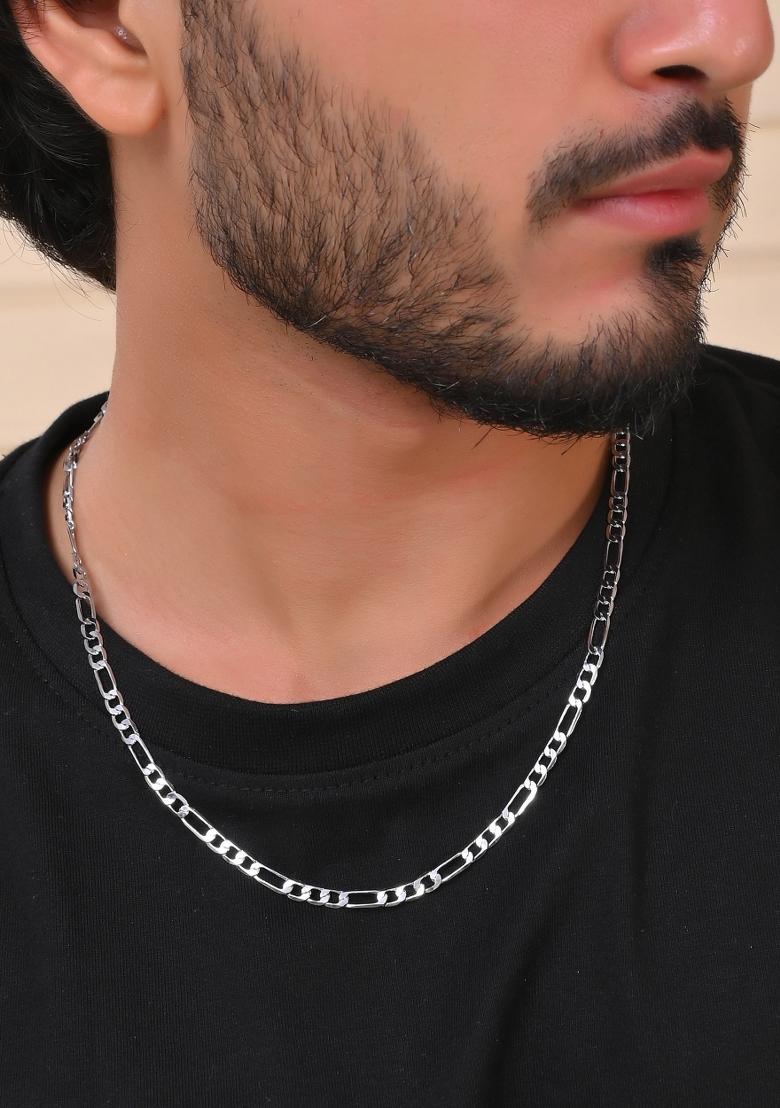 Mensilver Plated Linked Chain