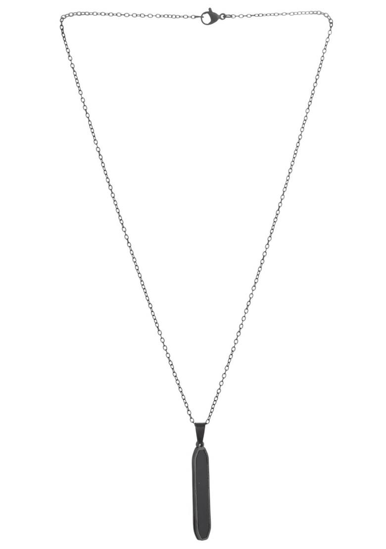 Menstainless Steel Chain With Geometrical Shaped Pendant