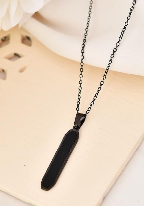Menstainless Steel Chain With Geometrical Shaped Pendant