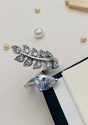 Silver Plated Cubic Zircon American Diamond Rings