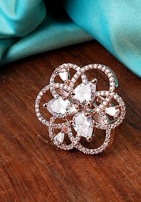 Rose Gold American Diamond Ring