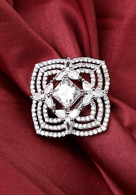 Silver American Diamond Ring