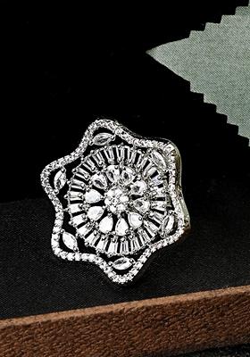 Silver American Diamond Ring