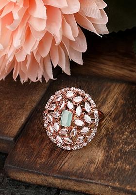 Green American Diamond Ring