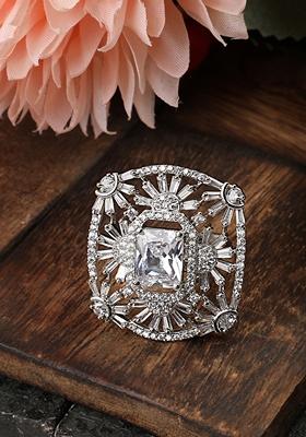 Silver American Diamond Ring