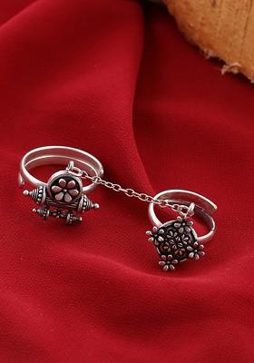 Silver Plated Oxidised Ring