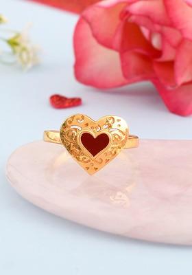 Gold Plated Heart Shape Ring