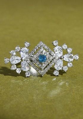 Silver Plated American Diamond Ring