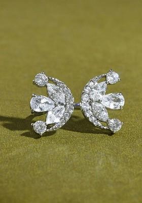 Silver Plated American Diamond Ring