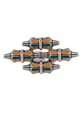 Silver Plated Enamelled Ring