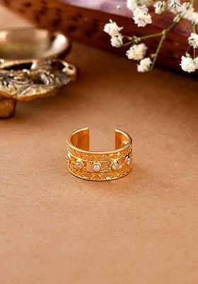 Gold Plated Stone Studded Ring