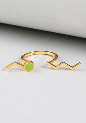 Gold Plated Stone Studded Ring