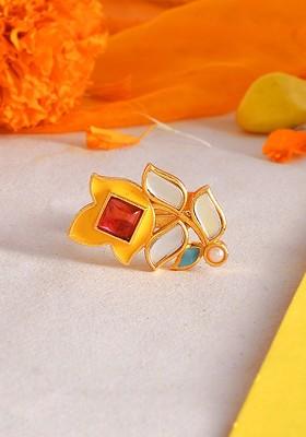 Gold Plated Stone Studded Ring