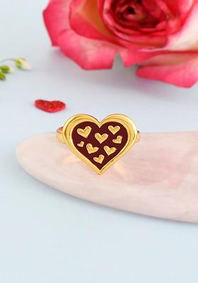 Gold Plated Heart Shape Ring
