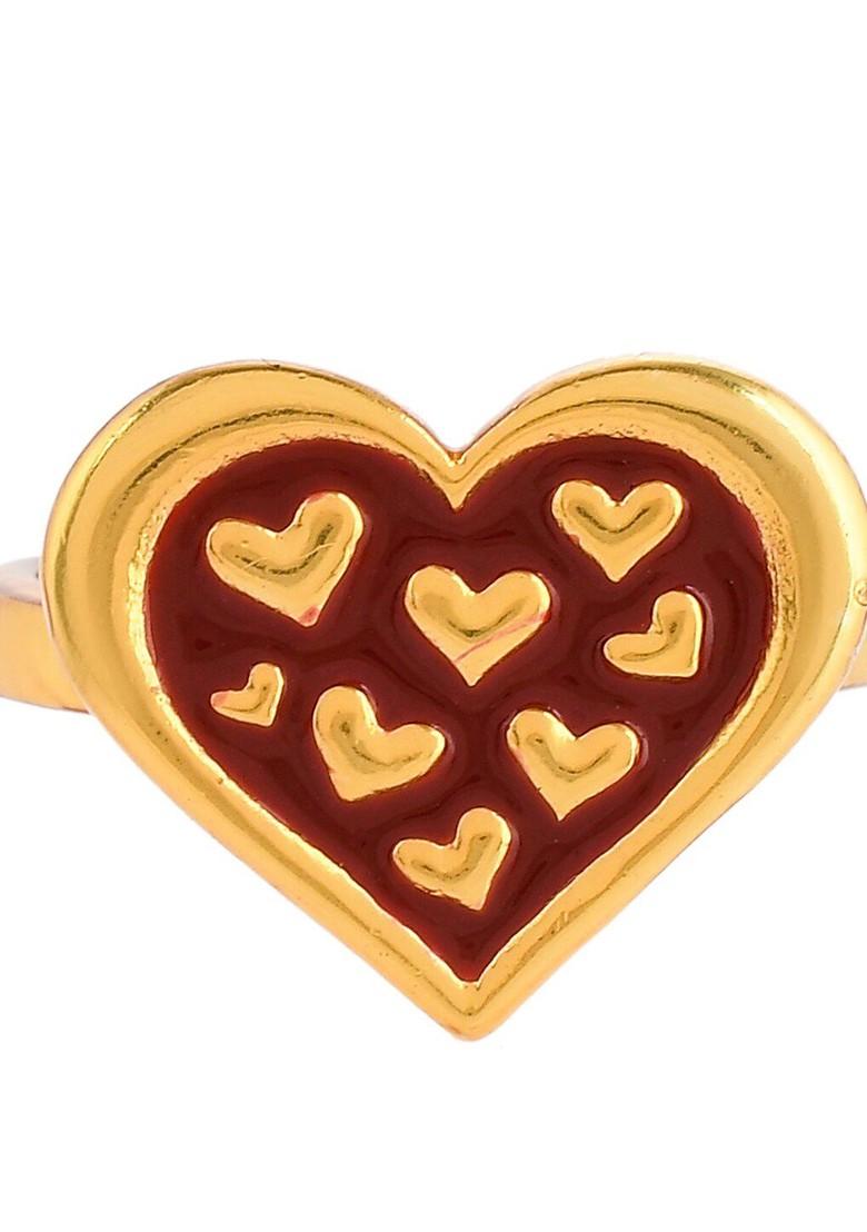 Gold Plated Heart Shape Ring