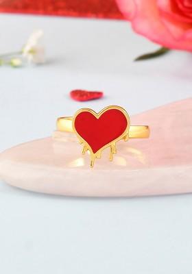 Gold Plated Heart Shape Ring
