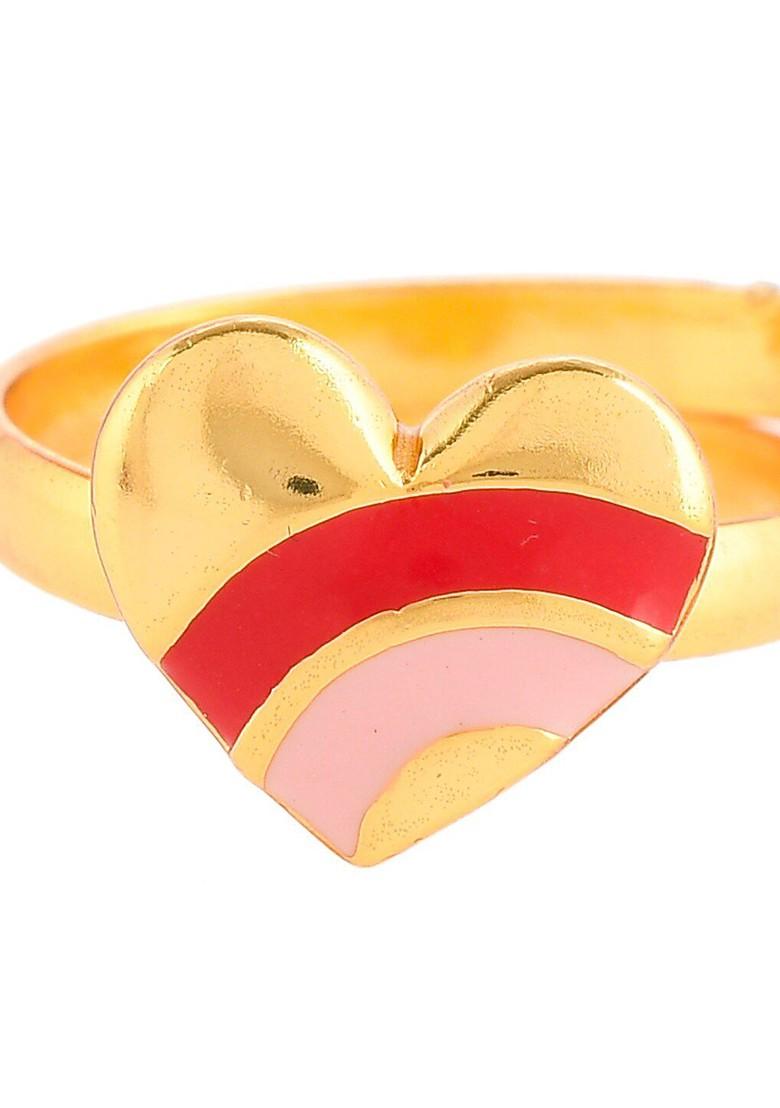 Gold Plated Heart Shape Ring