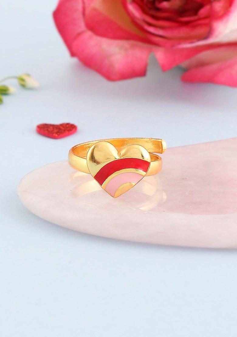 Gold Plated Heart Shape Ring
