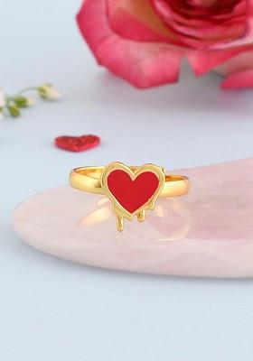 Gold Plated Heart Shape Ring