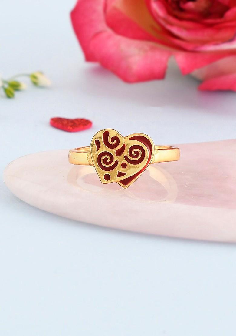 Gold Plated Heart Shape Ring
