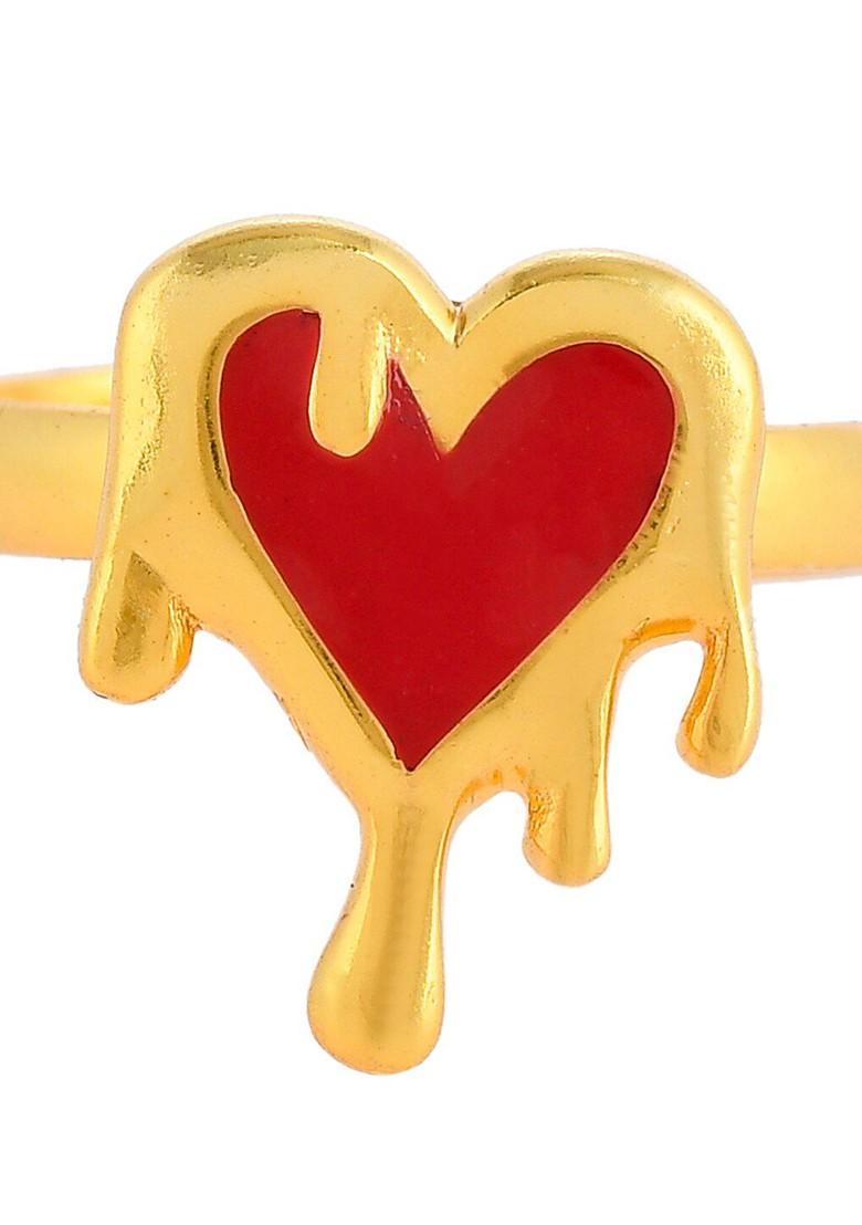 Gold Plated Heart Shape Ring