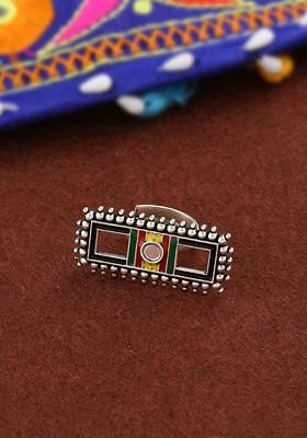 Multicolor Silver Plated Ring