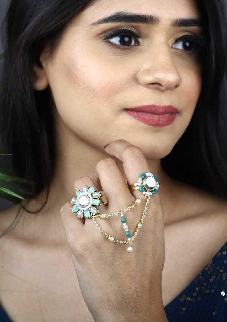 Green Garden Two Finger Ring