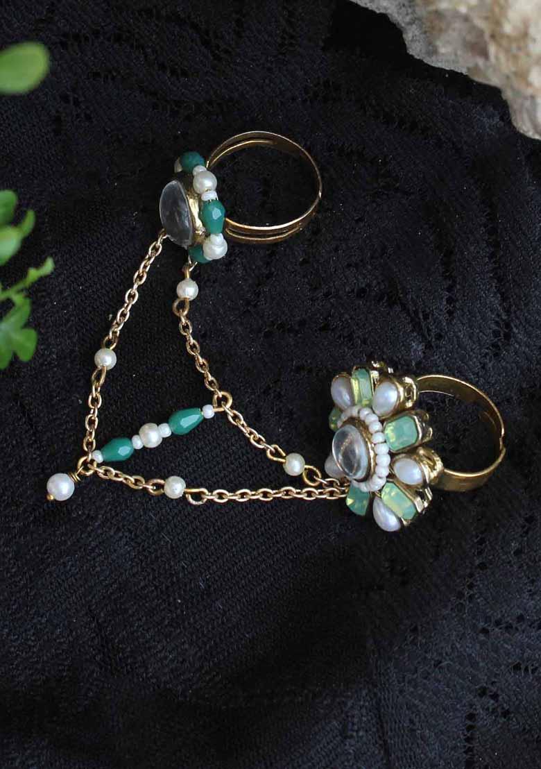 Green Garden Two Finger Ring