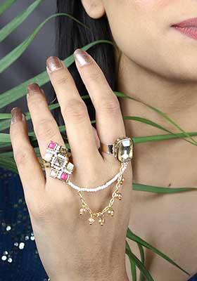 Multi Champere Cocktail Ring