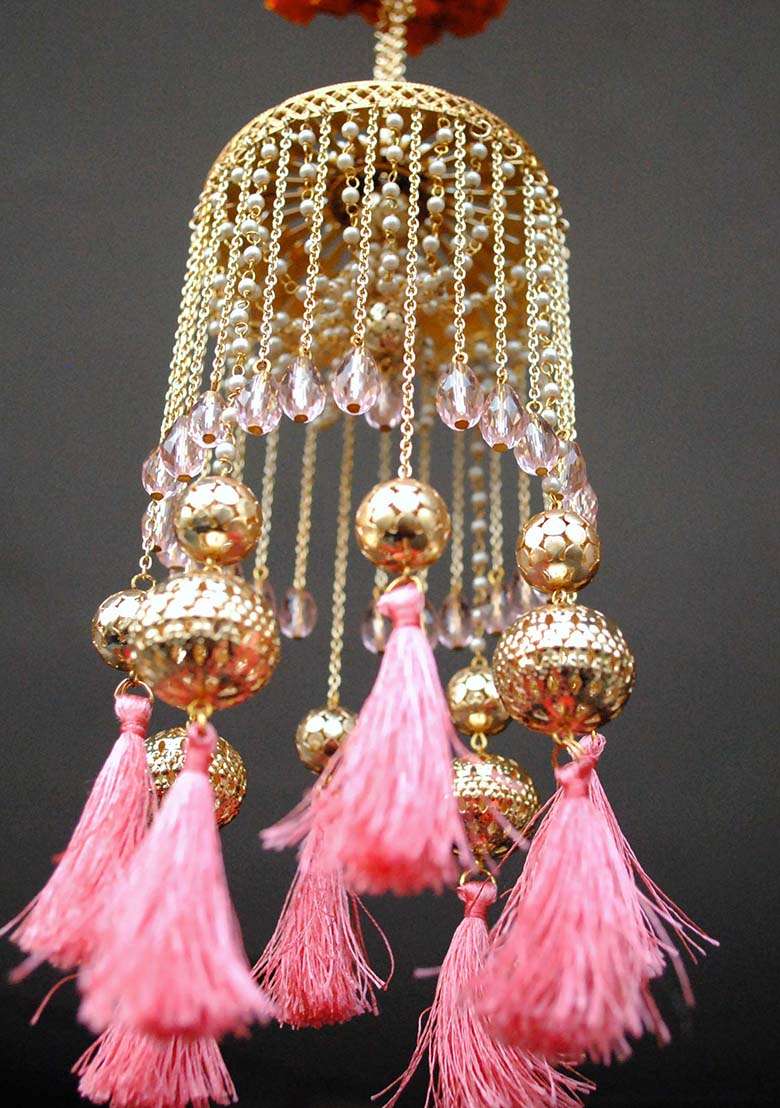 Pink Chandelier Kaleera With Tassels - Indya