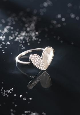 Silver Stylish Latest Plated Ring With Ad Stones