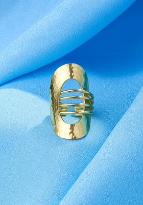 Gold Western Gold Plated Adjustable Finger Ring