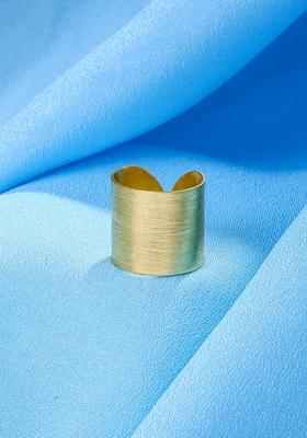 Gold Gold Plated Adjustable Finger Ring