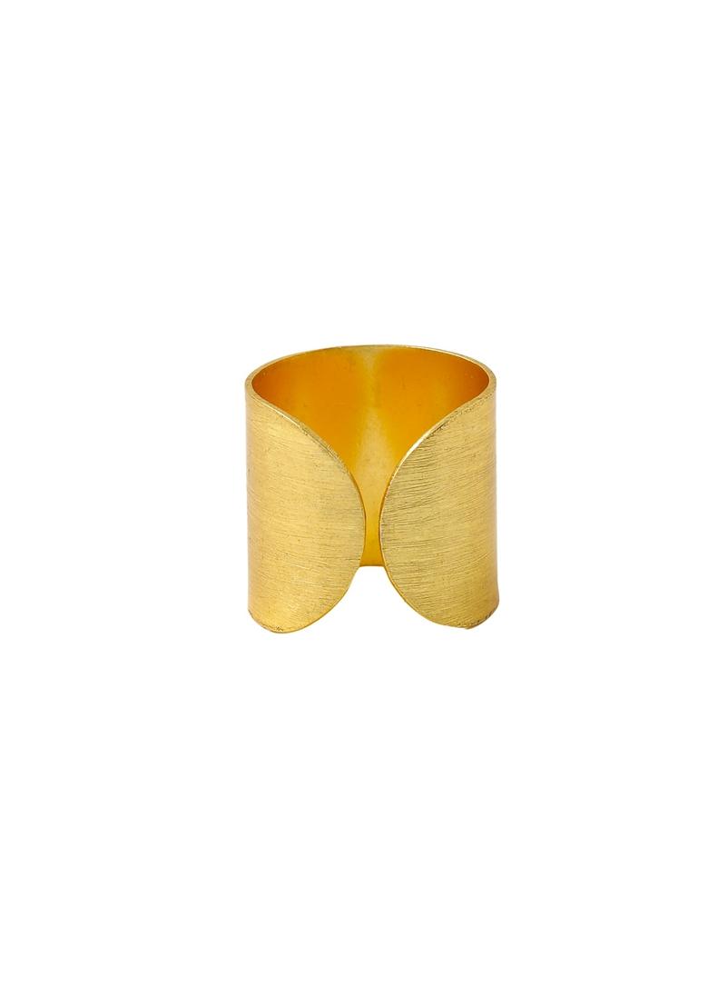 Gold Gold Plated Adjustable Finger Ring